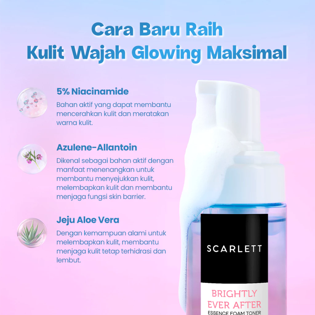 Scarlett Whitening Brightly Ever After Essence Foam Toner - Gambar 2