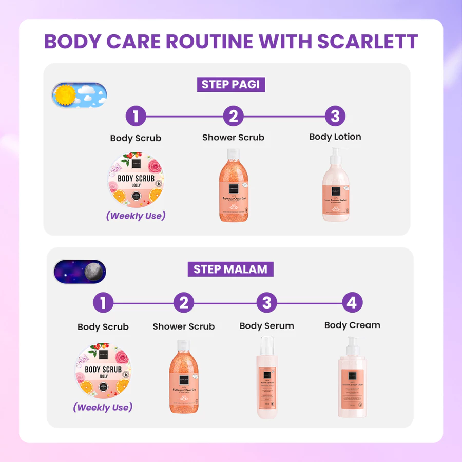 Scarlett Whitening Bundle Body Lotion + Body Scrub - Gambar 2